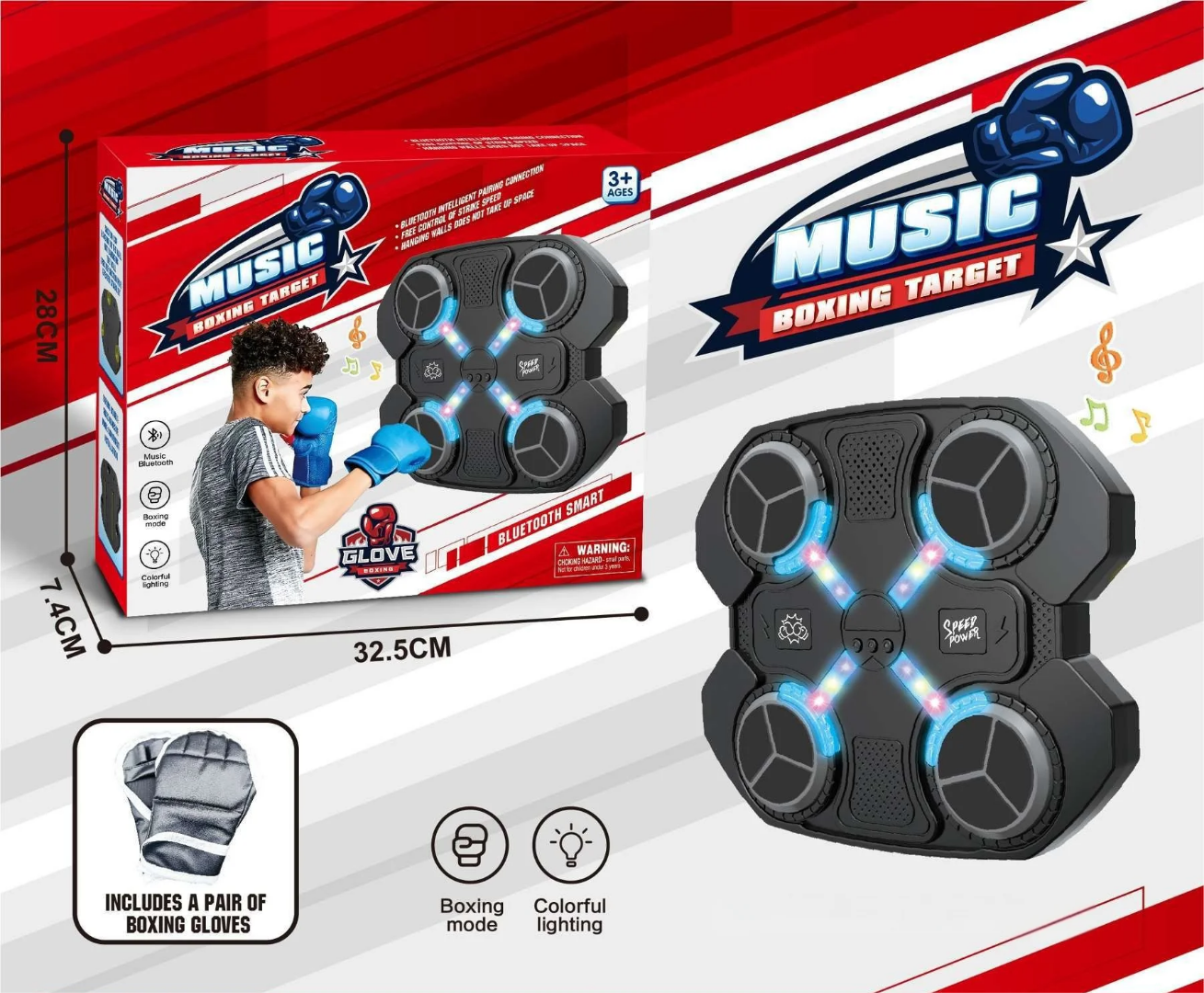 Máquina de boxeo para niños incluye guantes