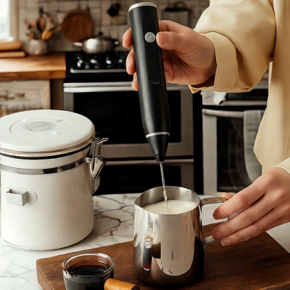 Batidora para capuchino de mano recargable