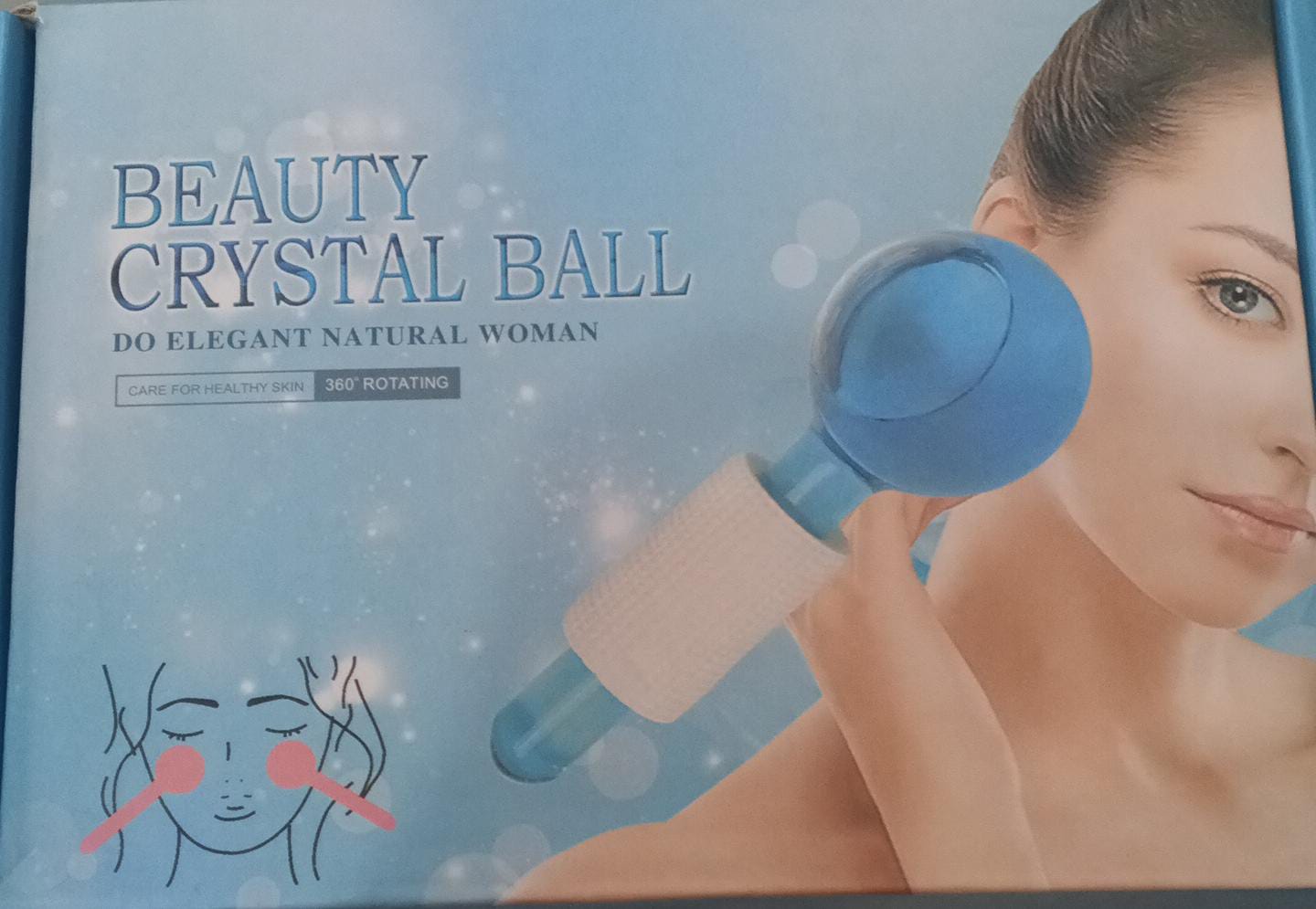Masajeador facial con bolas de hielo