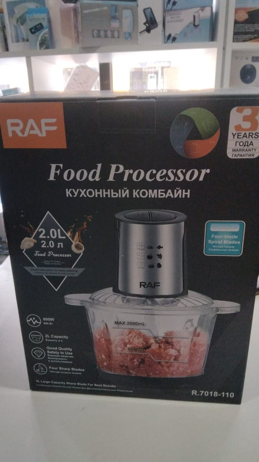 Procesador de alimentos 2 litros envase de vidrio Raf