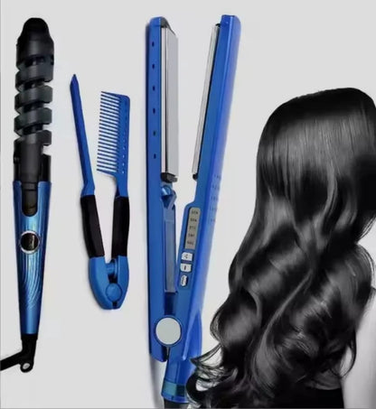 Kit plancha fina  + rizador  + peine